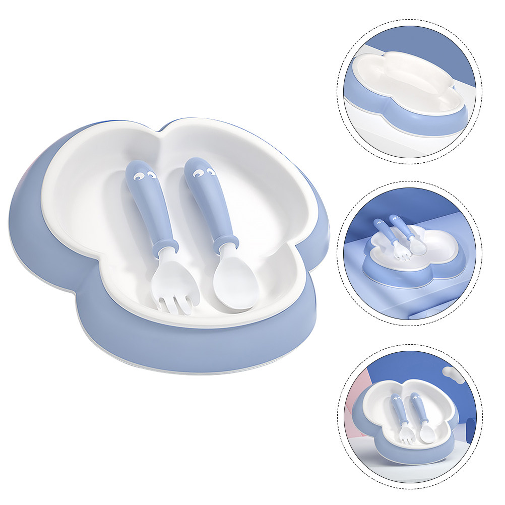 1Set Baby Dinner Plate Spoon F - Baby Food Dinner ulasan dan harga