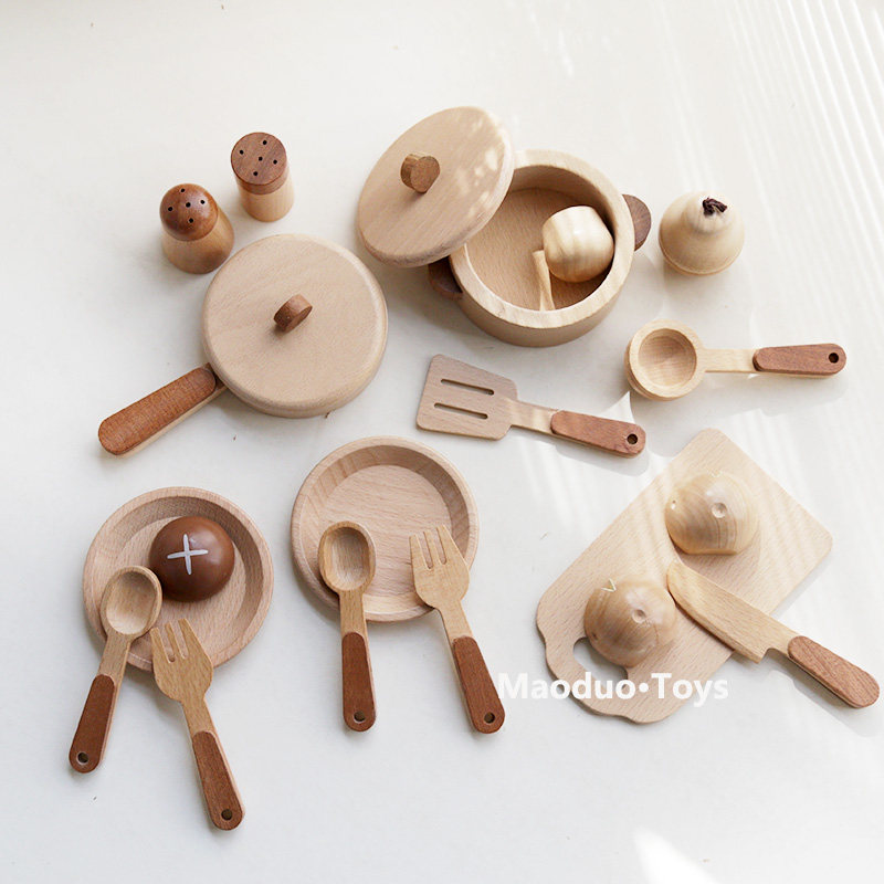 Baby Food Stuff - Maoduo Toys Beech Wooden Kids Kitchen