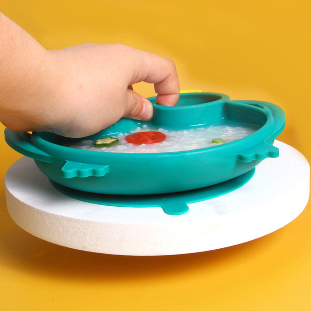 Baby Food Dinner - 1Pcs Children Silicone Dinner Plate Owl