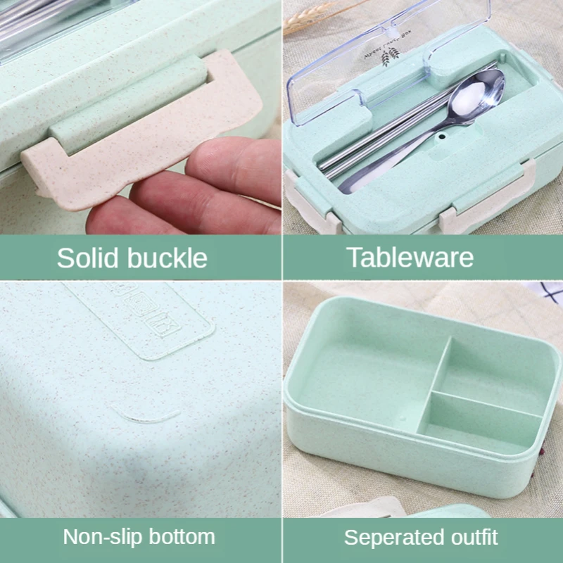 Microwave Lunch Box Wheat Stra - Baby Food Zip Lock Bag ulasan dan harga