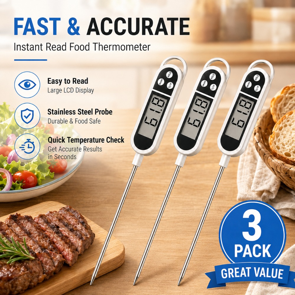 Digital Probe Thermometer Wide - Baby Food With Meat ulasan dan harga