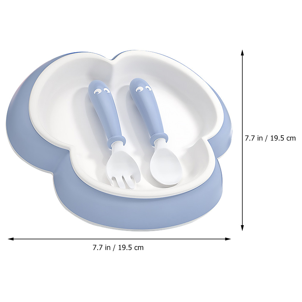 1Set Baby Dinner Plate Spoon F - Baby Food Dinner ulasan dan harga