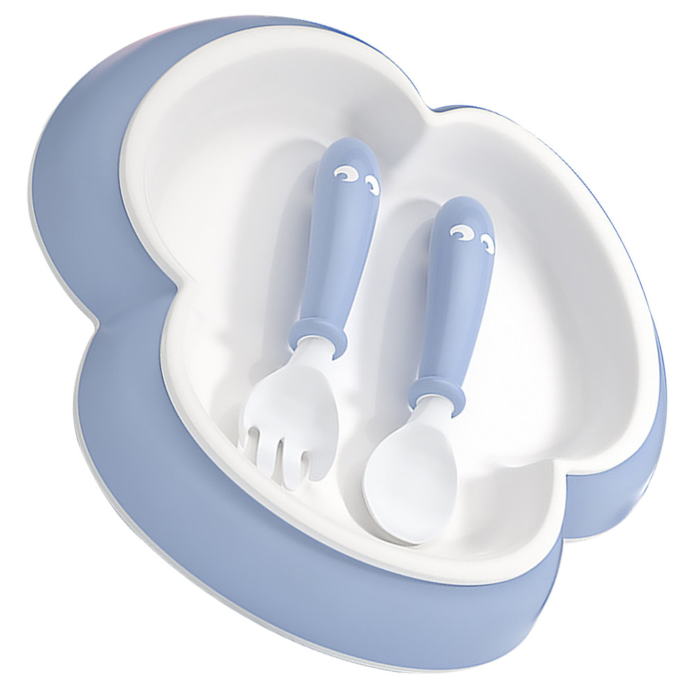1Set Baby Dinner Plate Spoon F - Baby Food Dinner ulasan dan harga