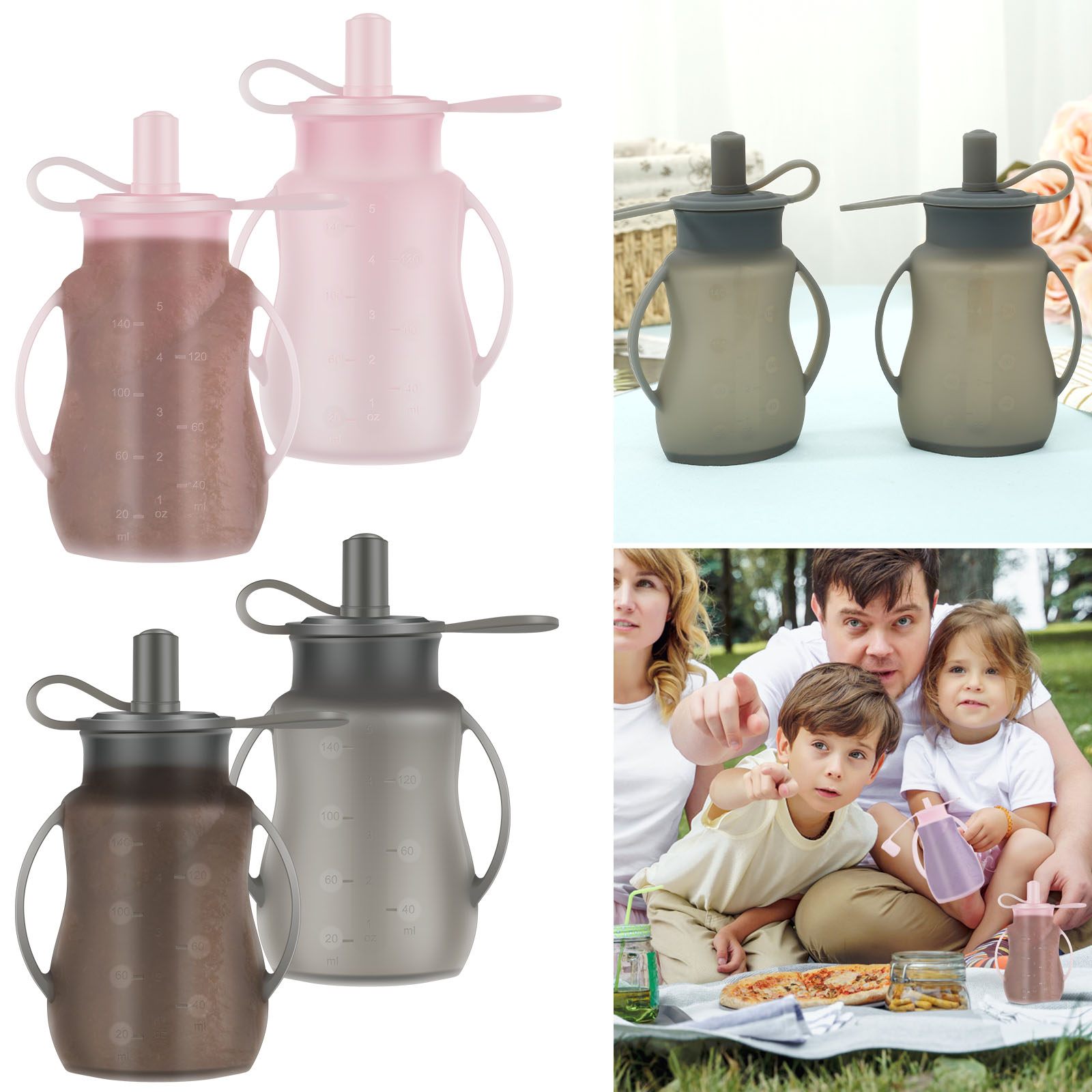 2Pcs Baby Feeding Pouches Sili - Baby Puree Pouch ulasan dan harga