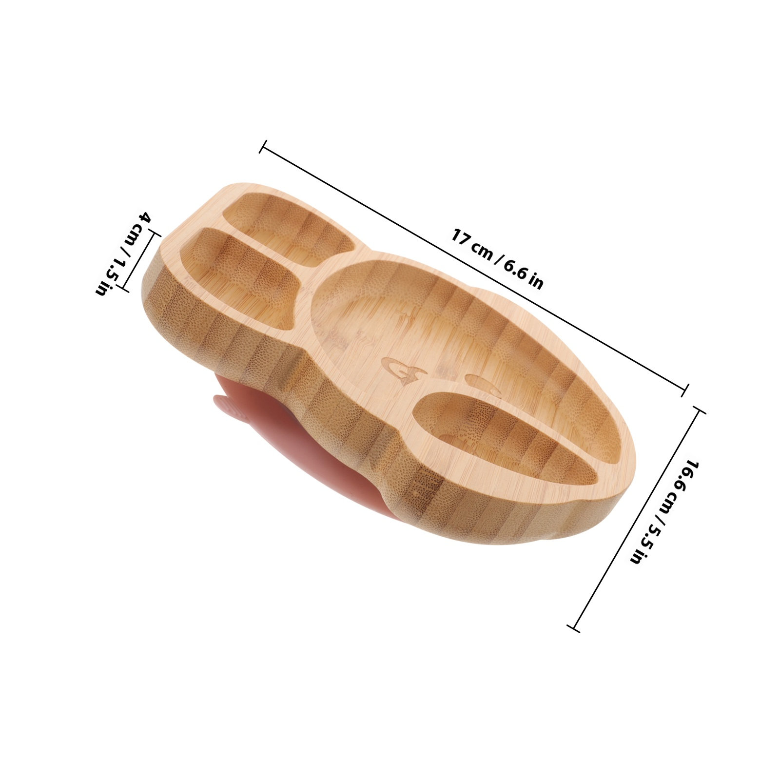 Bamboo and Silicone Divided Di - Baby Food Dinner ulasan dan harga