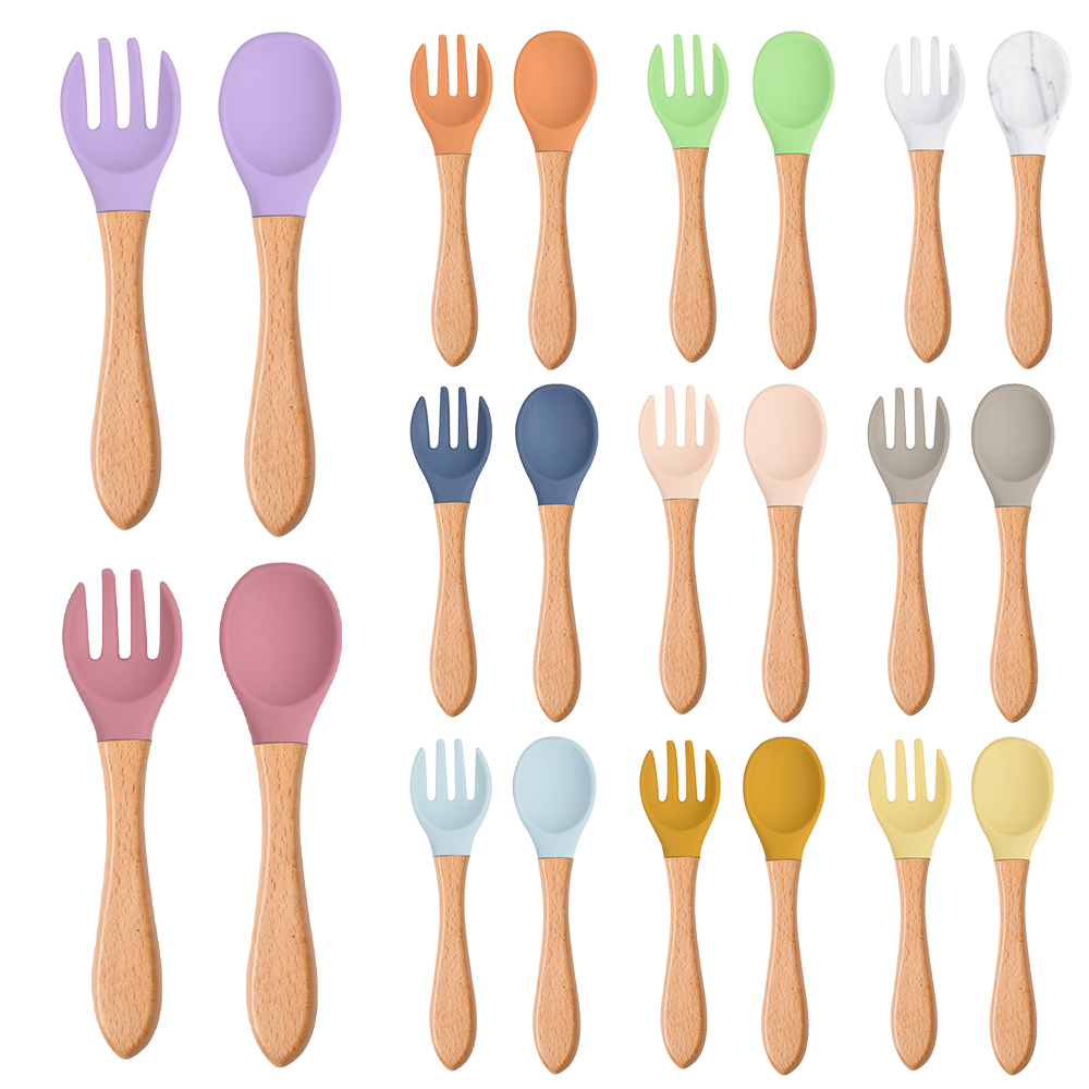 2Pcs/Set Baby Silicone Spoon F - Baby Kitchen Food ulasan dan harga