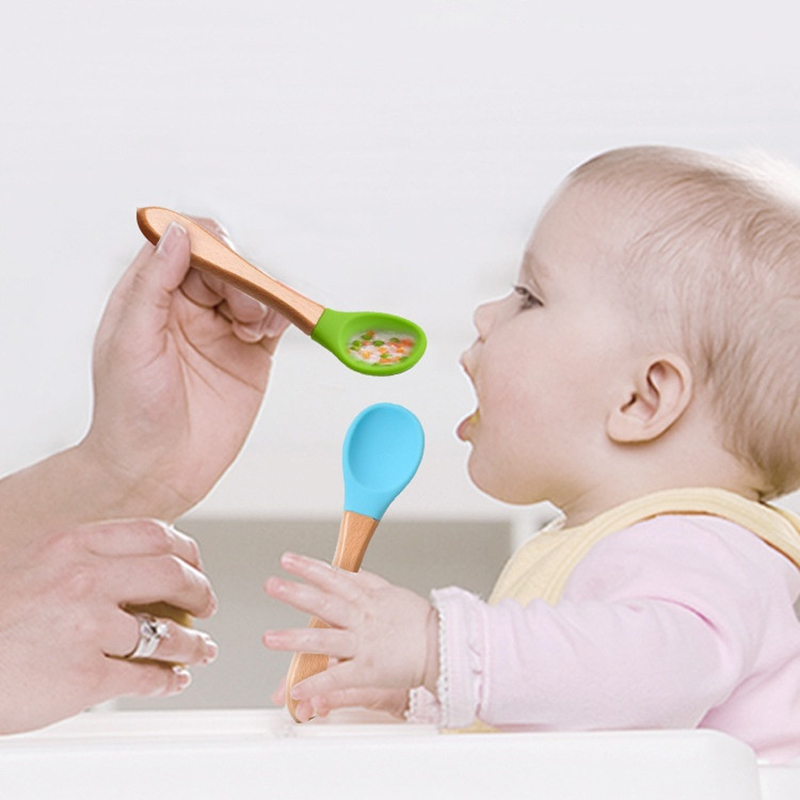 2Pcs/Set Baby Silicone Spoon F - Baby Kitchen Food ulasan dan harga