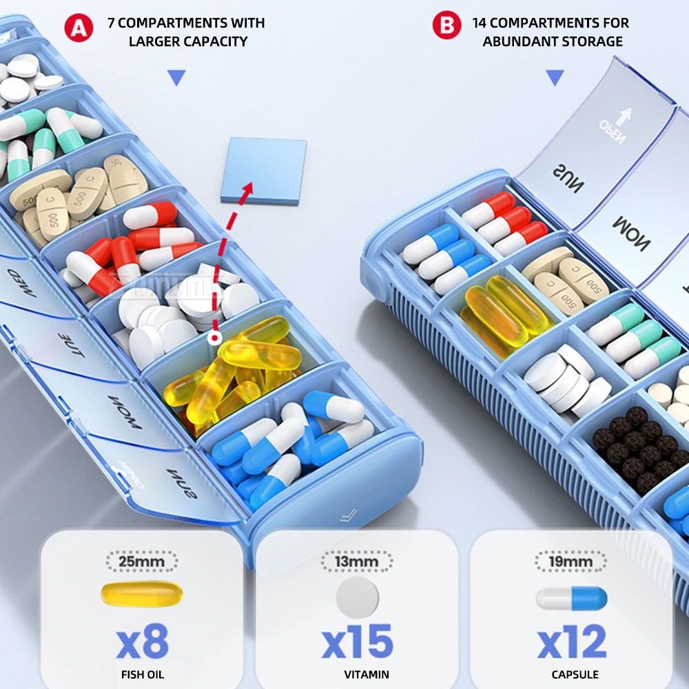 7-Day Aluminum Alloy Pill Case - First Food Jar ulasan dan harga
